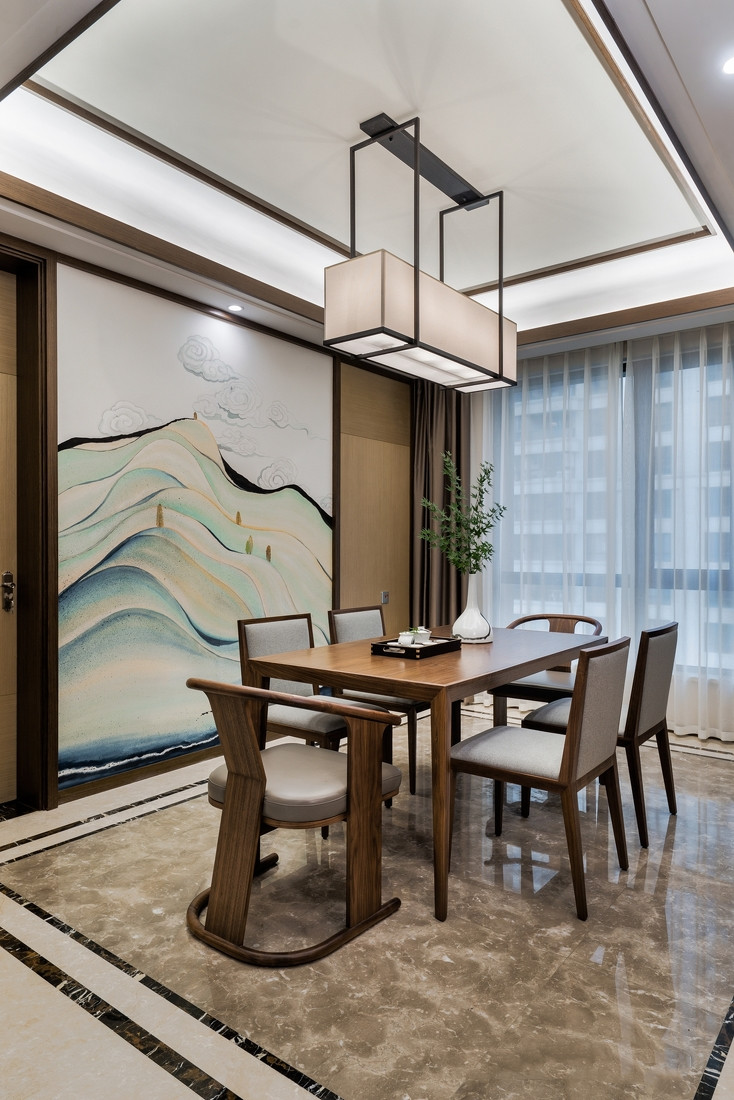 新中式风格四房餐厅装修效果图