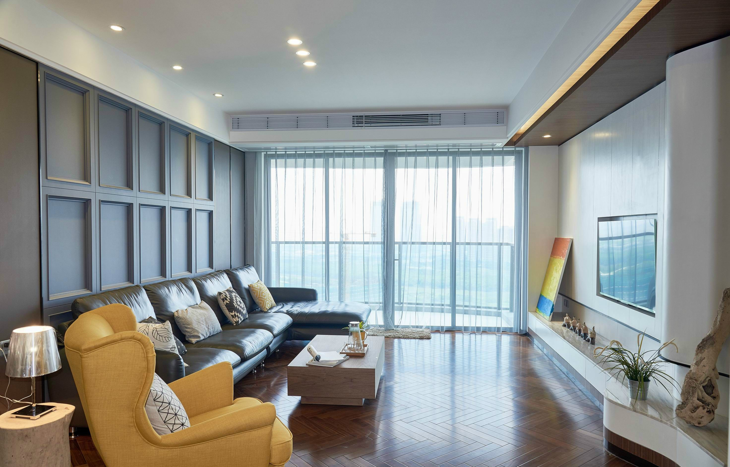 二居室装修,100平米装修,10-15万装修,现代简约风格,沙发背景墙