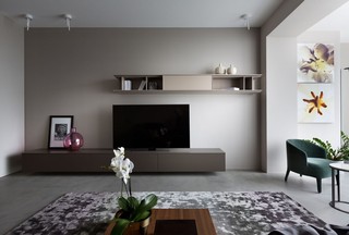 时尚现代公寓电视背景墙装修效果图