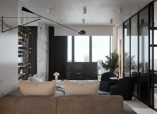 现代简约风格公寓客厅装修设计图