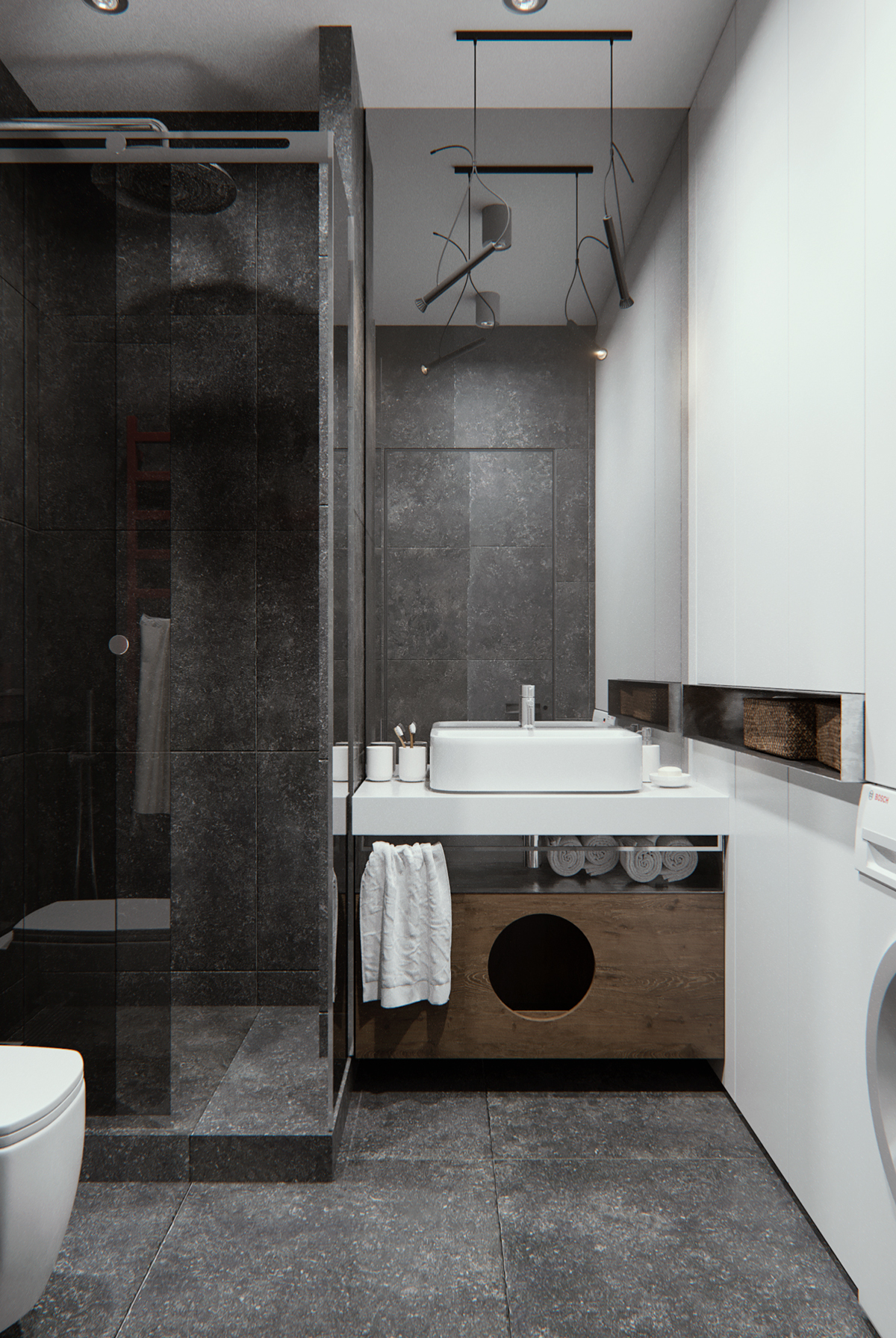 现代简约风格公寓卫生间装修设计图