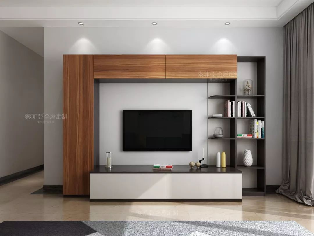35款胡桃木电视柜轻松搞定你家背景墙