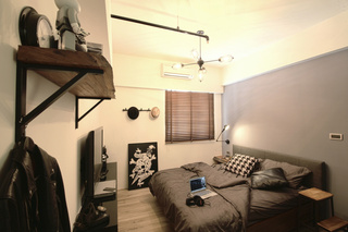 二居室工业风格卧室装修效果图