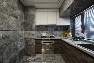 现代新中式样板房厨房装修效果图
