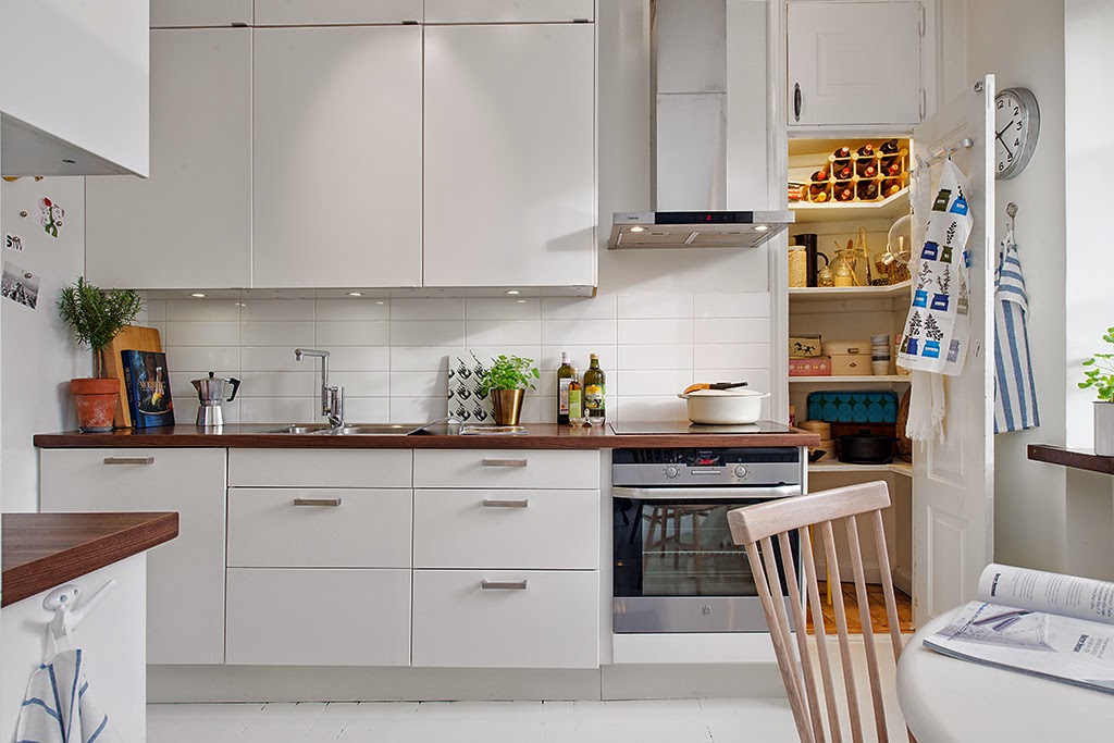小户型白色北欧风公寓厨房装修效果图