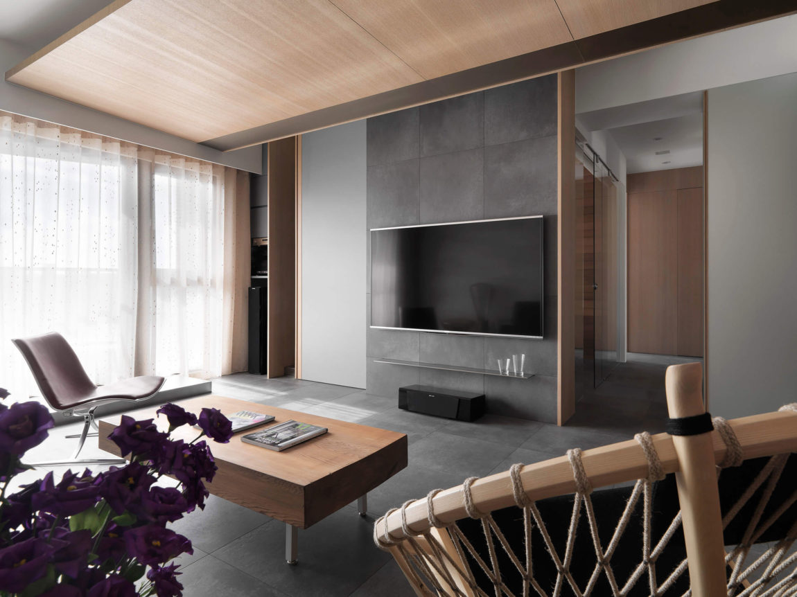 现代公寓电视背景墙装修设计效果图