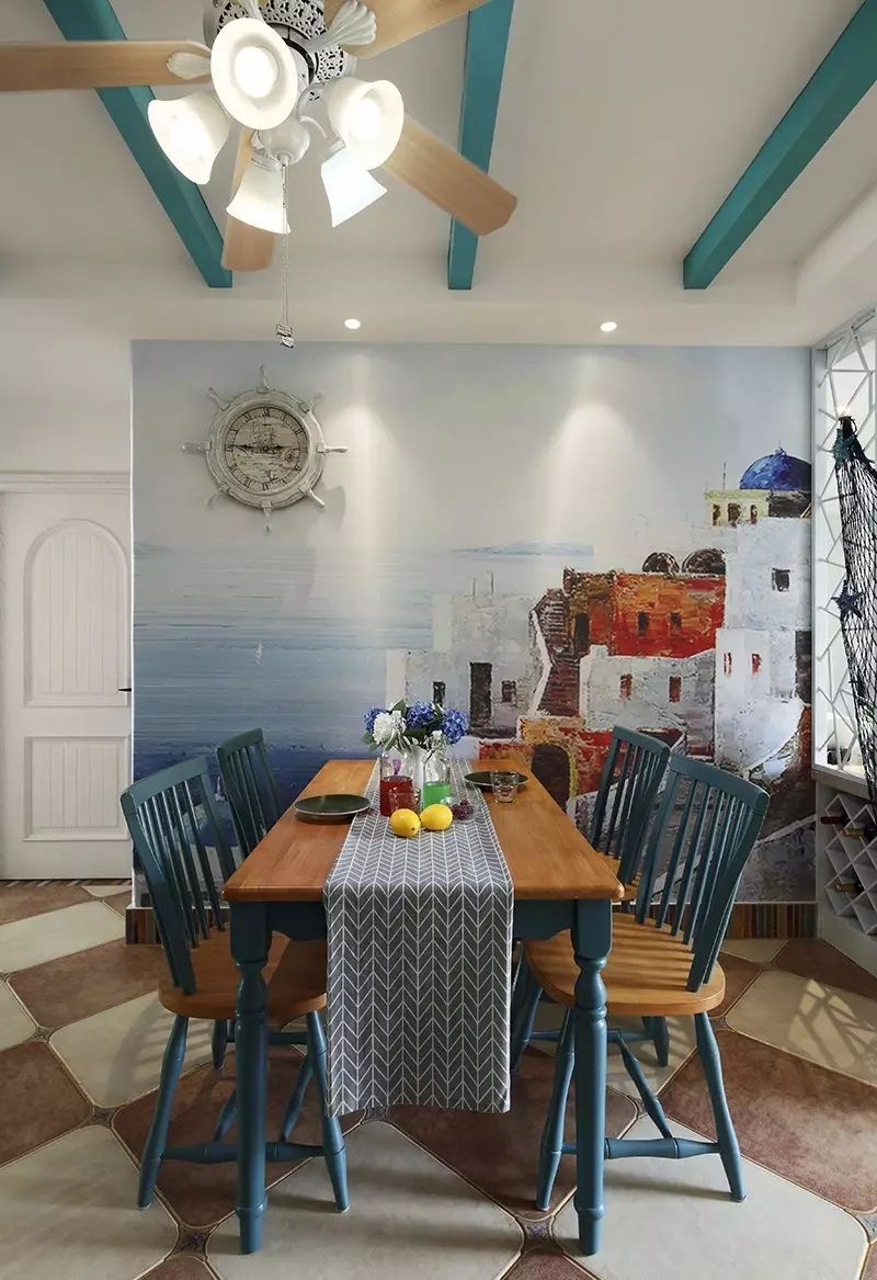 90平米地中海风格餐厅装修效果图