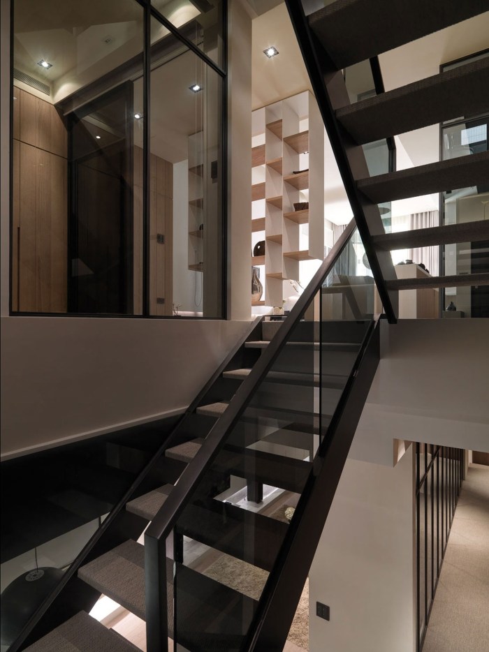 简约现代公寓楼梯装修设计效果图