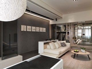 简约现代公寓沙发背景墙装修设计效果图