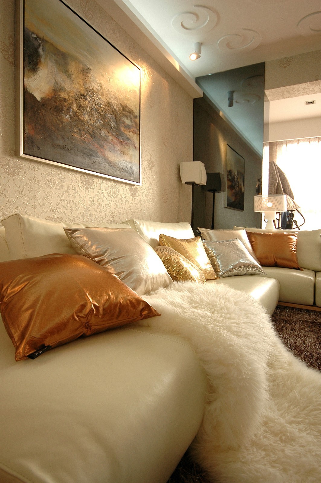 105平现代风格装修沙发设计图