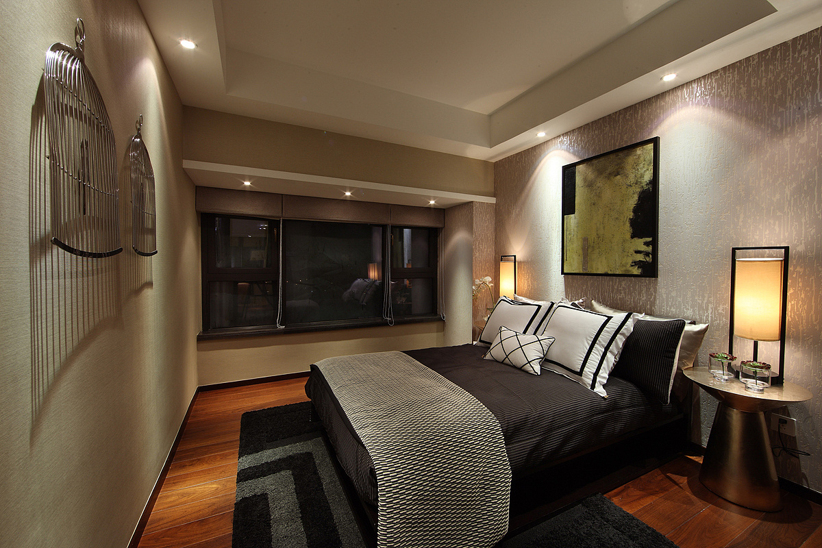 160平新中式四居卧室装修效果图