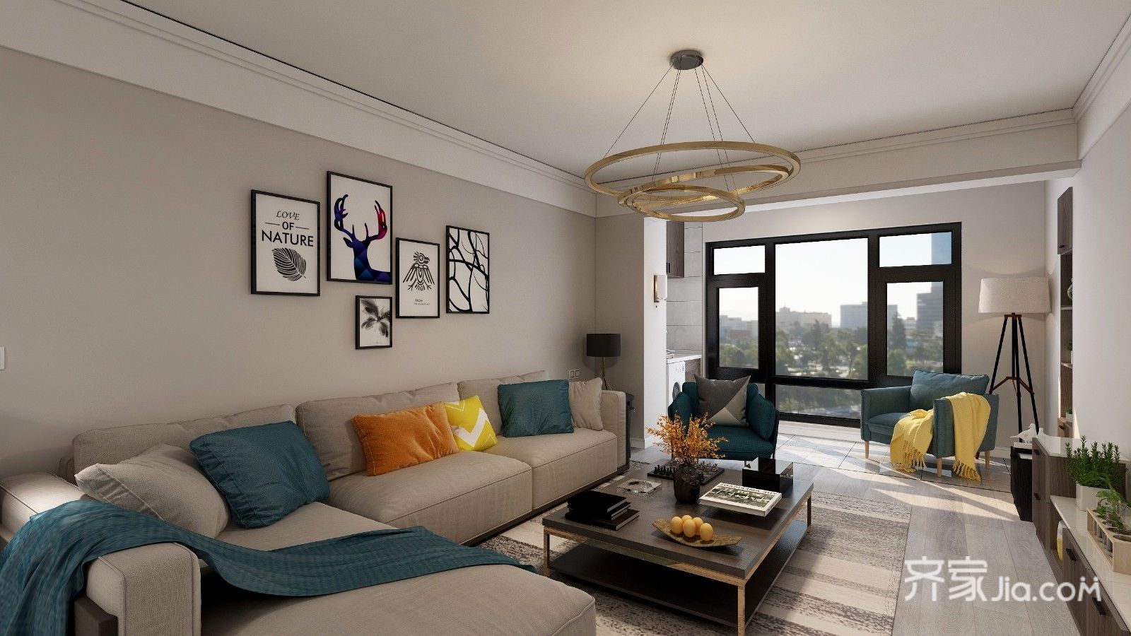 120现代三房装修效果图,120平港式现代别样格调装修案例效果图-齐家网