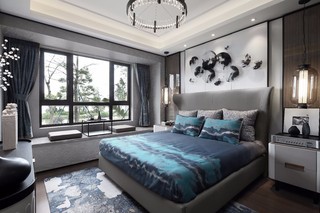140平米新中式卧室装修效果图