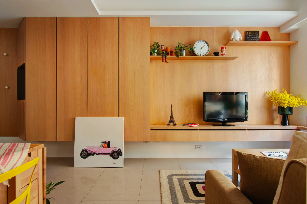 66平小户型公寓电视背景墙装修效果图