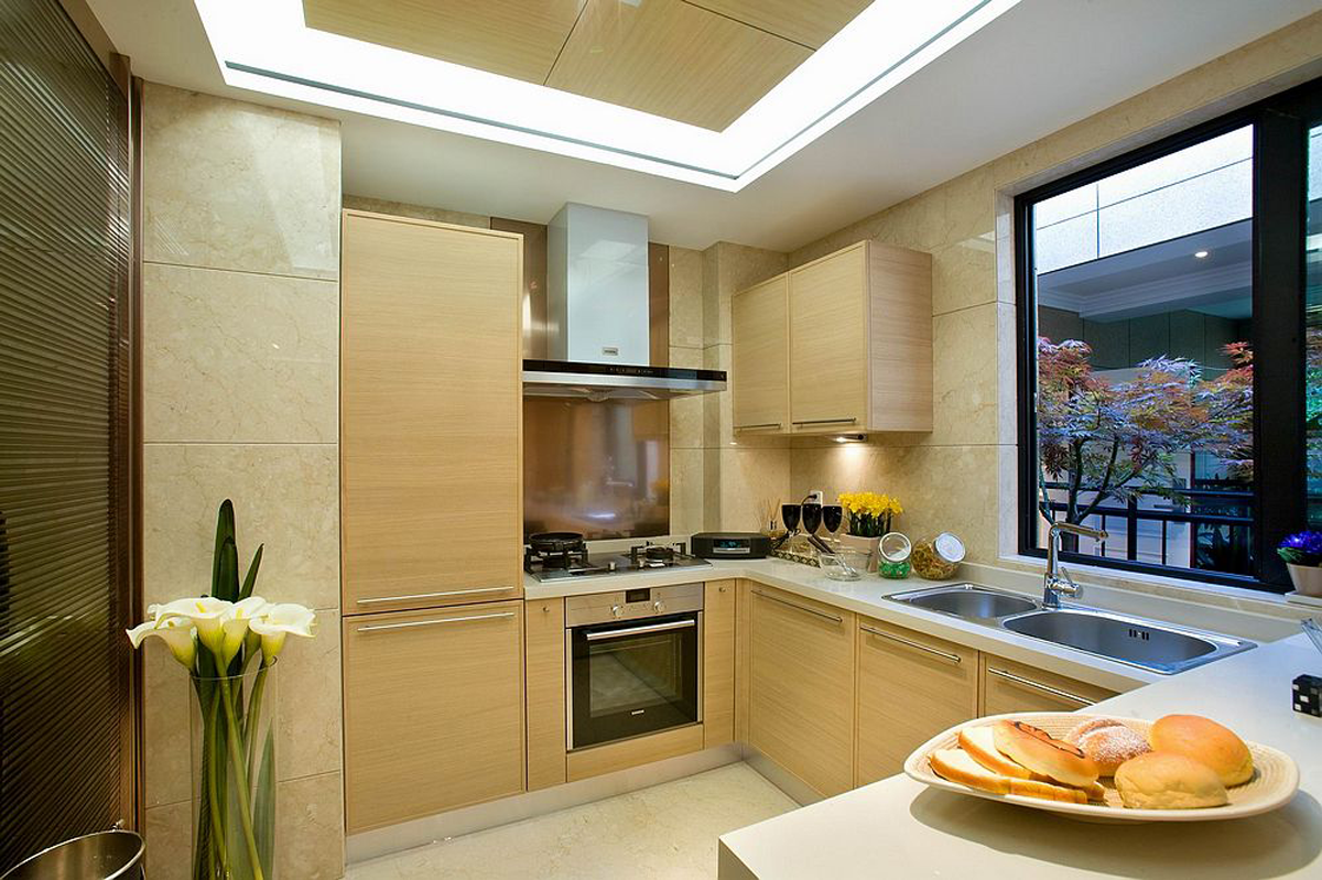 现代简约风格样板间厨房装修设计图