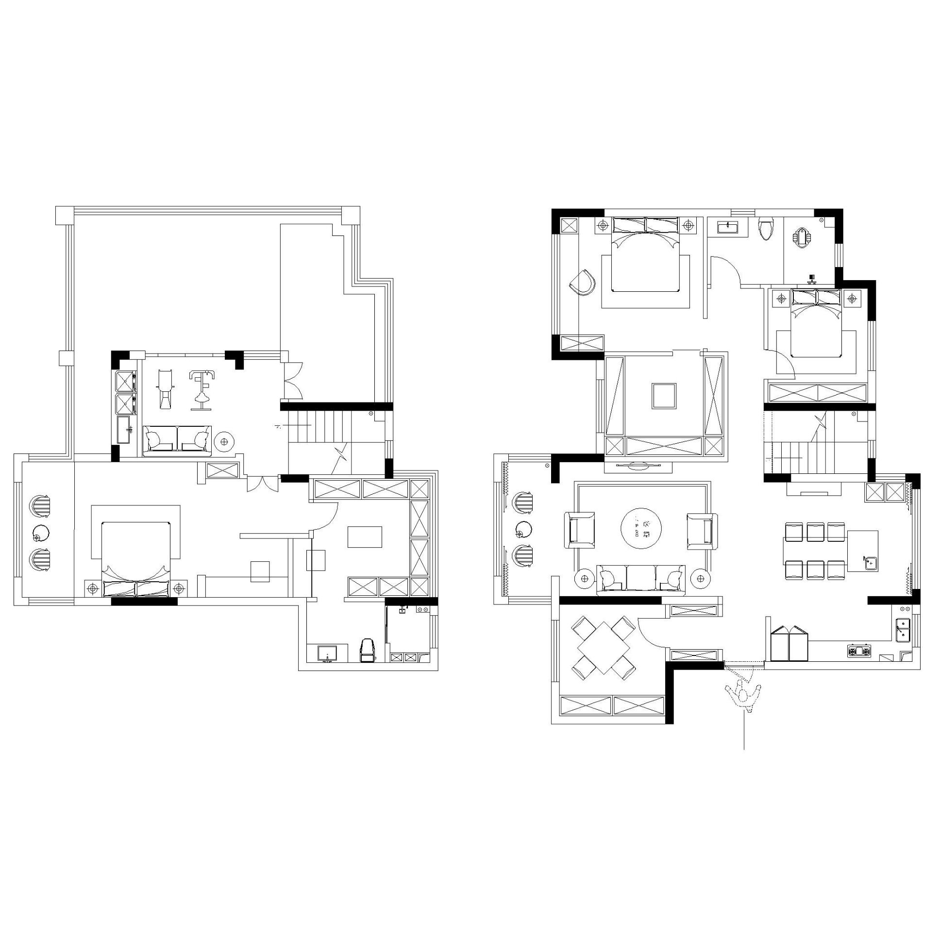 32万200平米现代复式装修效果图,轻奢品质-美的国宾府装修案例效果图