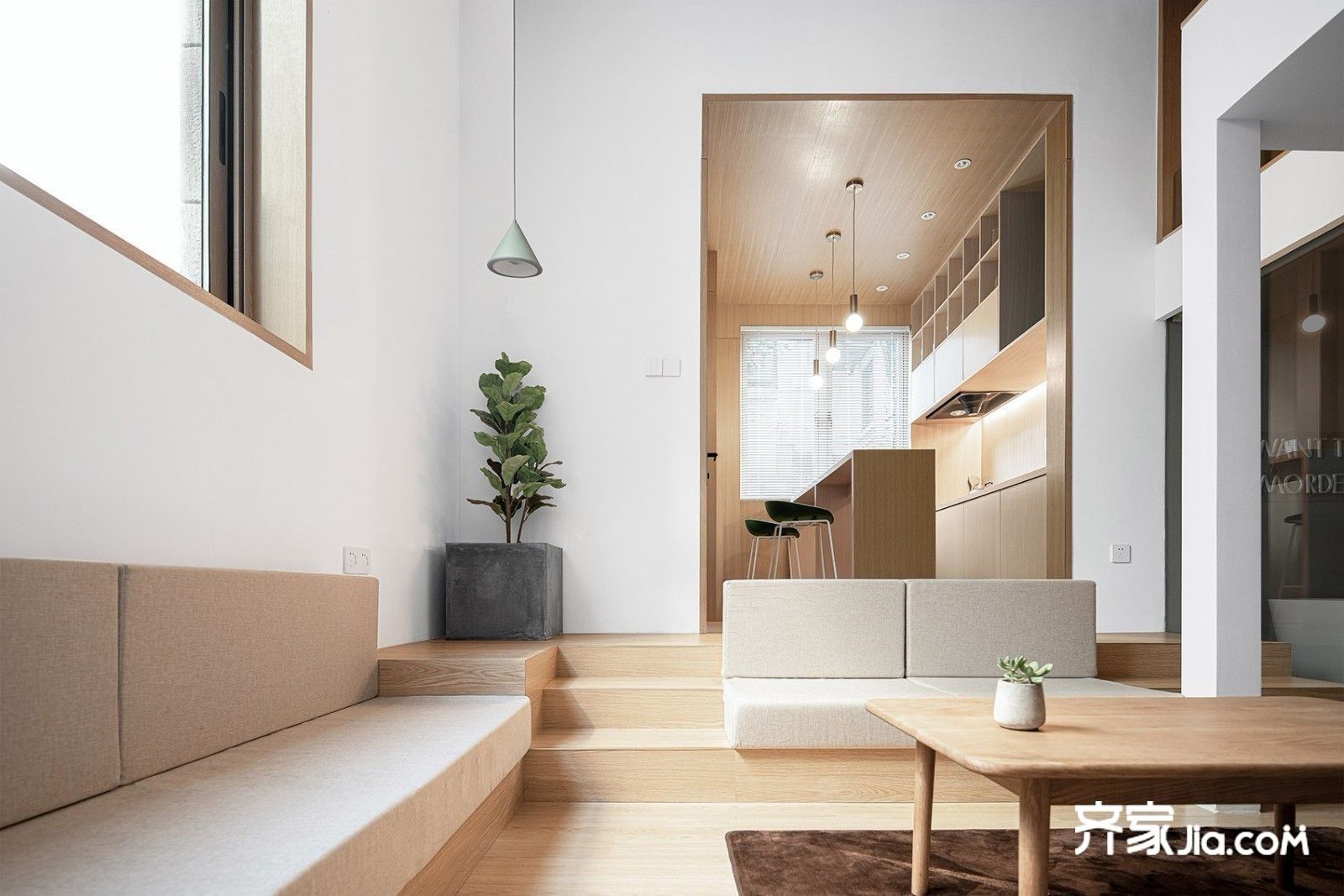 30现代loft装修效果图,30平现代loft装修案例效果图-齐家网