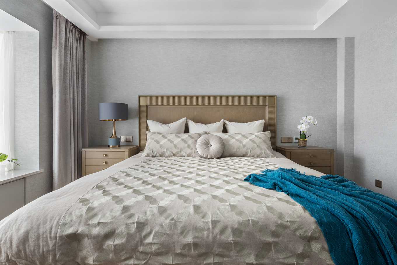 178平现代美式卧室装修效果图