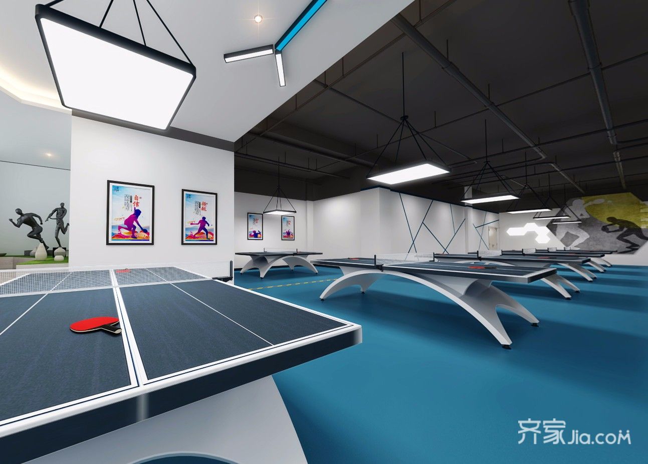 乒乓球室装修方案图片