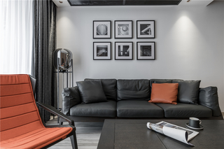 130m²现代简约沙发墙装修效果图
