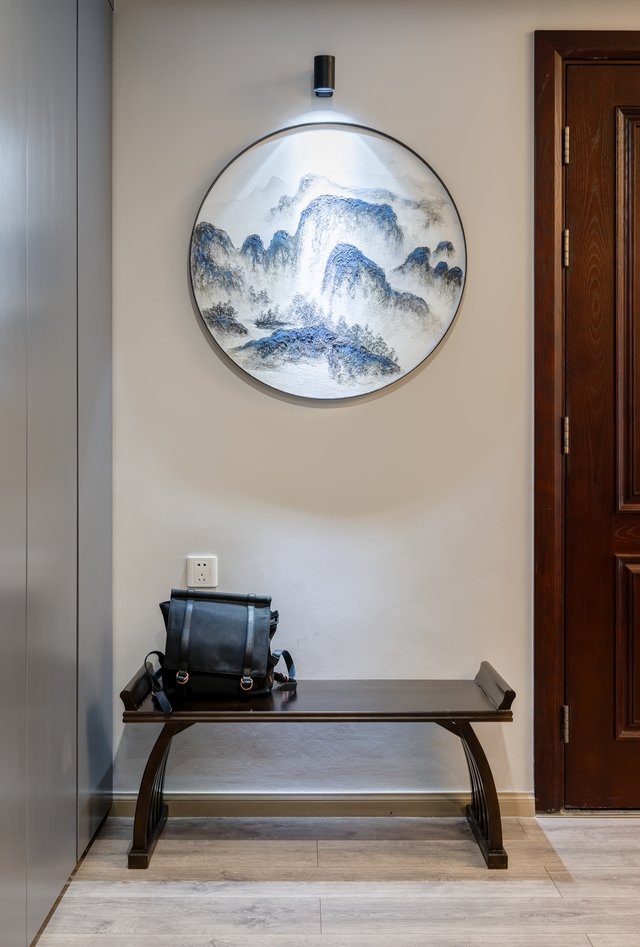 大户型新中式玄关装修效果图 新中式风格大户型玄关