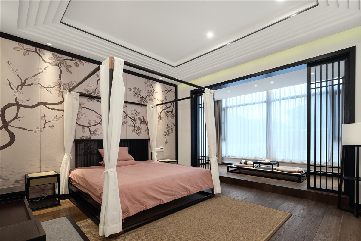 新中式风格别墅卧室装修效果图