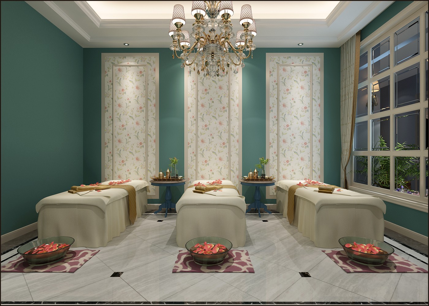 350欧式商铺装修装修效果图,欧式风格美容院装修案例效果图-齐家装修