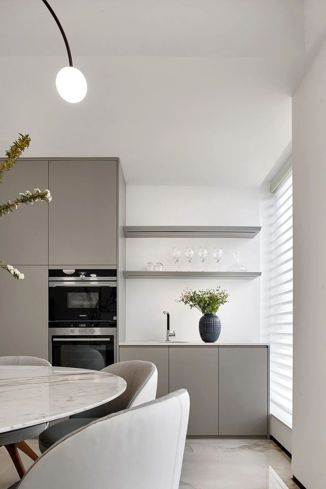 橱柜 220平极简现代风厨房装修效果图 200㎡现代风格卧室装修