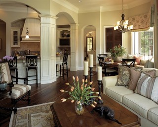 古典欧式别墅室内拱形隔断设计