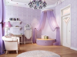梦幻紫欧式休闲区装饰效果图
