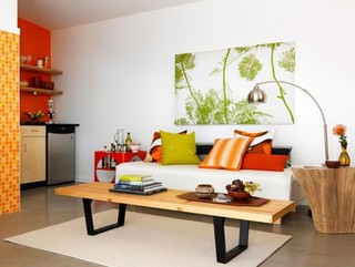 三室两厅后现代风青春动感的客厅沙发装修效果图大全2012图片
