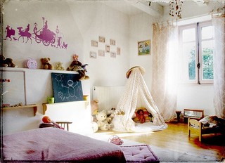 温馨复古北欧风 儿童房窗帘效果图