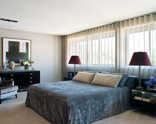 复古简欧风卧室窗帘设计