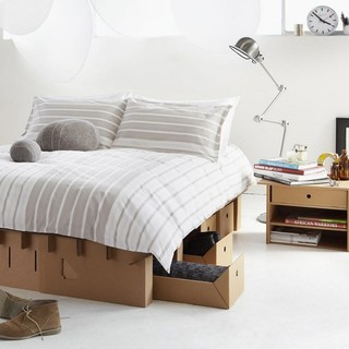 创意北欧风卧室收纳床设计