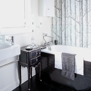 素雅森系北欧风浴室墙面设计