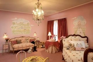 甜美粉色系欧式儿童房效果图