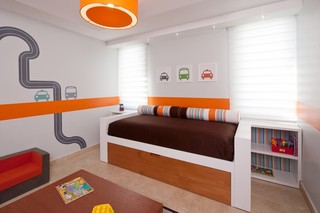 活力橙色系 简欧风儿童房设计