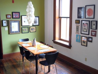复古简欧风餐厅照片墙设计
