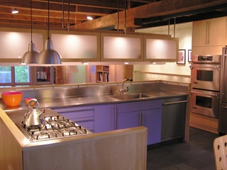 混撘田园风厨房 紫色橱柜设计