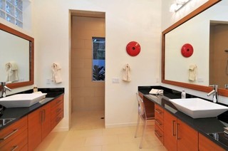 简中式双人卫生间洗手台设计