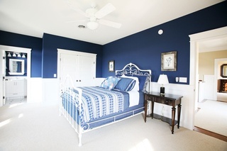 蓝白地中海风格卧室案例图