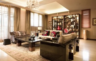 豪华中式新古典客厅装饰设计