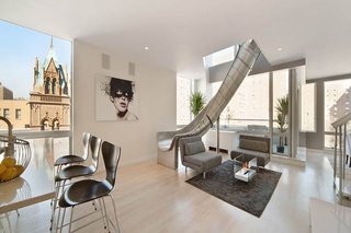时尚现代简欧风复式 创意滑道客厅设计