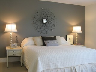 深灰色北欧风卧室背景墙设计