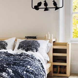 北欧风卧室 个性森系床品设计