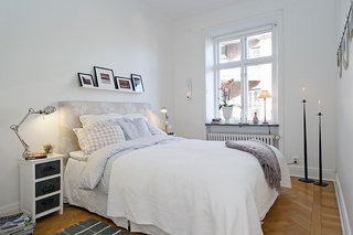 纯净北欧风格小户型卧室效果图