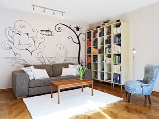 创意北欧客厅墙纸装饰图