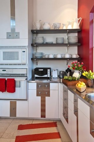 乡村美式厨房 白色橱柜设计图