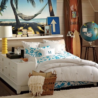 美式地中海风情小户型卧室设计