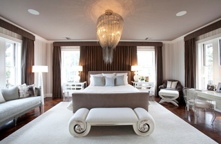 豪华优雅美式 咖啡色卧室效果图